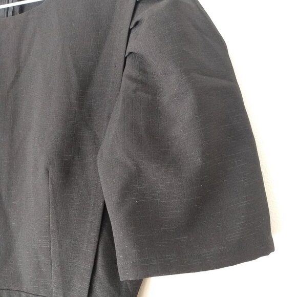 Amish Mennonite Cape Dress 38.5"B 29.5"W Handmade Modest Black Metallic Sparkle - Picture 7 of 10